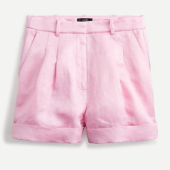 J. Crew Pants - J. Crew Drapey Short in Satin-Faced Linen